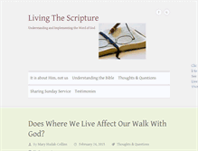 Tablet Screenshot of livingthescripture.com